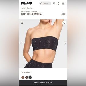 NWT SKIMS Bandeau with Swarovski crystals. limited-edition Swarovski x SKIMS